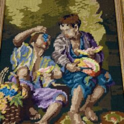 Siuvinėtas paveikslai mediniame rėme “Berniukai” 4x45x57 cm