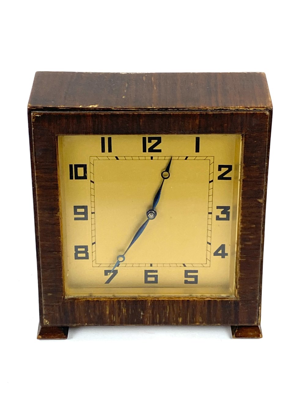 HN1828-pastatomi-laikrodziai-1 Art deco stiliaus stalinis mechaninis laikrodis (neveikia) 11×13,5×14,5 cm