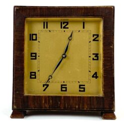 Art deco stiliaus stalinis mechaninis laikrodis (neveikia) 11×13,5×14,5 cm