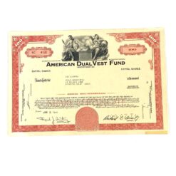 American Dual Vest Fund 100 vnt. akcijų sertifikatas 0,1×30,5×20,5 cm