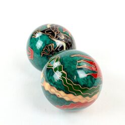 Kinietiški Baoding du streso kamuoliukai su dėžute 4,5×4,5×4,5 cm