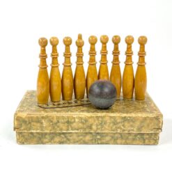 Stalo žaidimas boulingas “Tischkegelbahn” 8x14x3 cm