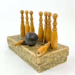 Stalo žaidimas boulingas “Tischkegelbahn” 8x14x3 cm