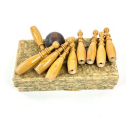 Stalo žaidimas boulingas “Tischkegelbahn” 8x14x3 cm