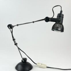 Vintažinis švaicariškas Lumess reguliuojamas stalinis šviestuvas 38x13x51 cm