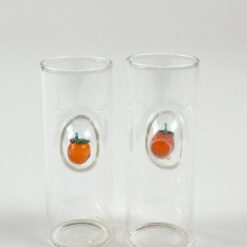 Stiklinių grafino ir 6 vnt. taurelių (50 ml) su vaisių figūromis komplektas