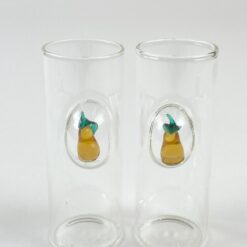 Stiklinių grafino ir 6 vnt. taurelių (50 ml) su vaisių figūromis komplektas