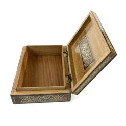 Inkrustuota Viduriniųjų Rytų siriška medinė dėžutė 13,5x19x5,5 cm