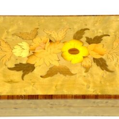 Itališka Sorrento inkrustuota medinė dėžutė su gėlių atvaizdu 10x20x4,5 cm