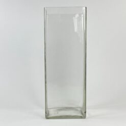 Stiklinė stačiakampio formos vaza 17x17x45 cm