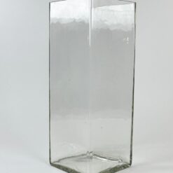 Stiklinė stačiakampio formos vaza 17x17x45 cm