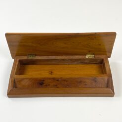 Inkrustuota medinė dėžutė – pieštukinė 12x26x3,5 cm