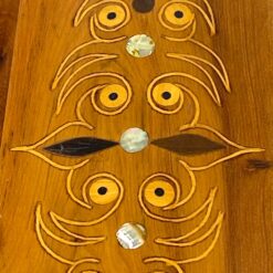 Inkrustuota medinė dėžutė – pieštukinė 12x26x3,5 cm