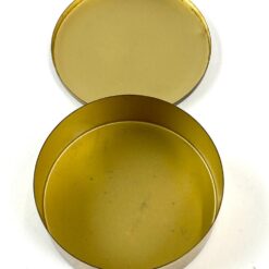 Apvali žalvarinė dėžutė su raštais dekoruotu dangteliu 8,5×8,5×3 cm