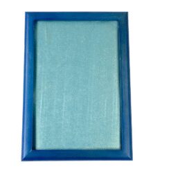 Mėlynos spalvos medinis rėmėlis su stiklu 1,5×24,5×34,5 cm