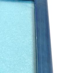 Mėlynos spalvos medinis rėmėlis su stiklu 1,5×24,5×34,5 cm
