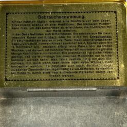 Vintažinė skardinė vaistų dėžutė “Sanipol” 7×10,5×2 cm