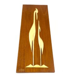 Medinis paveiksliukas su gervių atvaizdu 1,5x15x39,5 cm