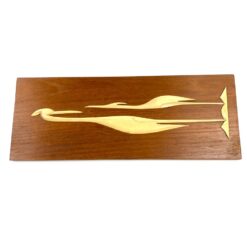 Medinis paveiksliukas su gervių atvaizdu 1,5x15x39,5 cm