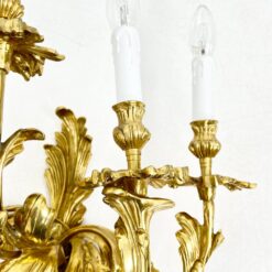 Žalvariniai sieniniai penkių šakų šviestuvai 2 vnt. komplektas 24x48x60 cm