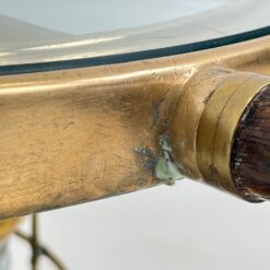 Staliukas iš jūrinio žibinto ir laivo vairo, su apšvietimu 70x70x41 cm