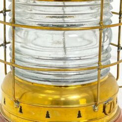 Staliukas iš jūrinio žibinto ir laivo vairo, su apšvietimu 70x70x41 cm