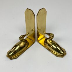 Žalvariniai knygų laikikliai su ančių figūromis 2 vnt. komplektas 5x13x15 cm