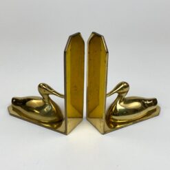 Žalvariniai knygų laikikliai su ančių figūromis 2 vnt. komplektas 5x13x15 cm