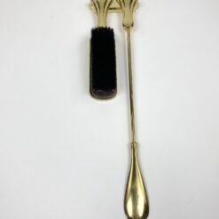 Žalvarinis 3 vnt. komplektas iš šepečio batams, batų šaukšto ir kabyklos