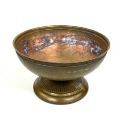 Apvalus žalvarinis serviravimo dubuo su kojele 29,5×29,5×17,5 cm