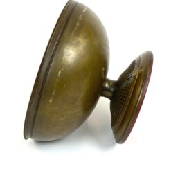 Apvalus žalvarinis serviravimo dubuo su kojele 29,5×29,5×17,5 cm