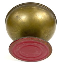 Apvalus žalvarinis serviravimo dubuo su kojele 29,5×29,5×17,5 cm