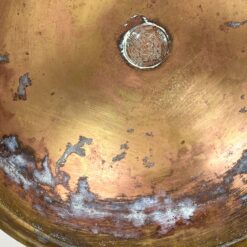 Apvalus žalvarinis serviravimo dubuo su kojele 29,5×29,5×17,5 cm