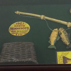 Paveiksliukas su žvejybos tematikos miniatiūromis 4x33x22 cm