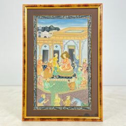 Ant audinio tapytas rytietiškas paveikslas mediniame rėme 2,5x72x105 cm