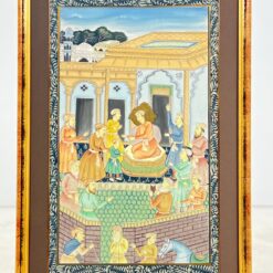 Ant audinio tapytas rytietiškas paveikslas mediniame rėme 2,5x72x105 cm