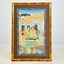 Ant audinio tapytas rytietiškas paveikslas mediniame rėme 2,5x72x105 cm