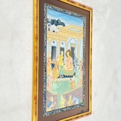 Ant audinio tapytas rytietiškas paveikslas mediniame rėme 2,5x72x105 cm