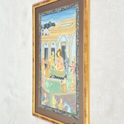 Ant audinio tapytas rytietiškas paveikslas mediniame rėme 2,5x72x105 cm