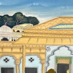 Ant audinio tapytas rytietiškas paveikslas mediniame rėme 2,5x72x105 cm