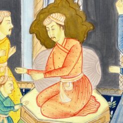 Ant audinio tapytas rytietiškas paveikslas mediniame rėme 2,5x72x105 cm