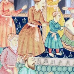 Ant audinio tapytas rytietiškas paveikslas mediniame rėme 2,5x72x105 cm