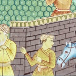 Ant audinio tapytas rytietiškas paveikslas mediniame rėme 2,5x72x105 cm