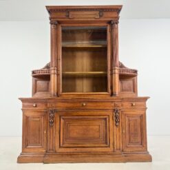 Barokinio stiliaus ąžuolinis dviejų dalių bufetas 54x203x247 cm