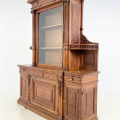 Barokinio stiliaus ąžuolinis dviejų dalių bufetas 54x203x247 cm