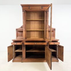 Barokinio stiliaus ąžuolinis dviejų dalių bufetas 54x203x247 cm