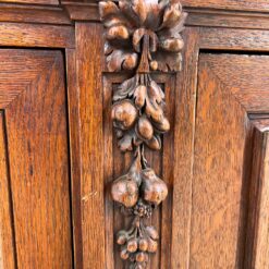 Barokinio stiliaus ąžuolinis dviejų dalių bufetas 54x203x247 cm