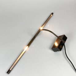 Sieninis, žalvarinis paveiklso apšvietimo šviestuvas 18x63x23 cm