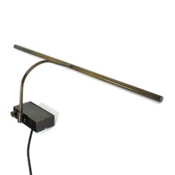 Sieninis, žalvarinis paveiklso apšvietimo šviestuvas 18x63x23 cm