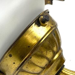 Žalvariniai sieniniai šviestuvai stiklo gaubtais 2 vnt. kompl. 16x14x25 cm